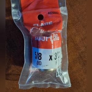 Anderson Metals 5/8" Flare Adapter 3/8" D Brass Coupling